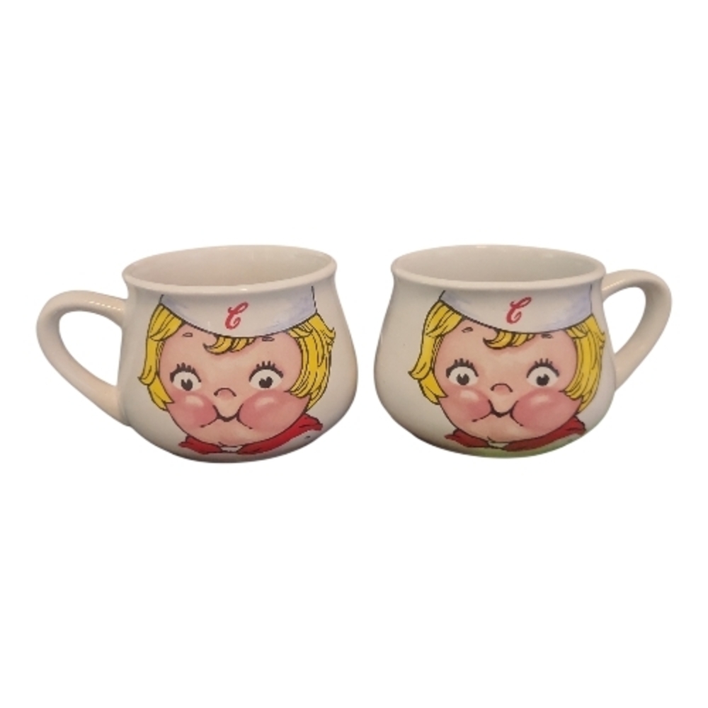 Vintage Ceramic Mug Campbell's Soup Kids Pair of 2